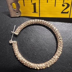 Hoop earrings / Rhinestone gold